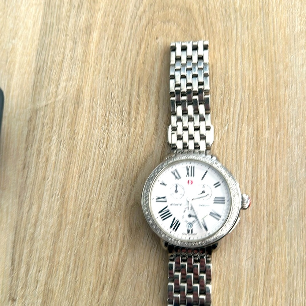 Great Condition Michele Watch with Diamonds!